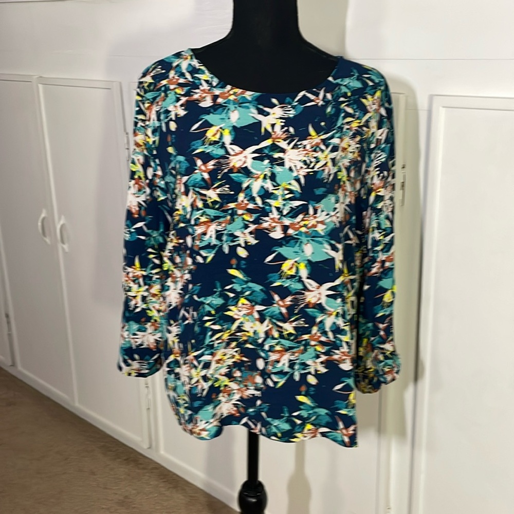 SAM & LAVI Multi Colored Long Sleeve Blouse
